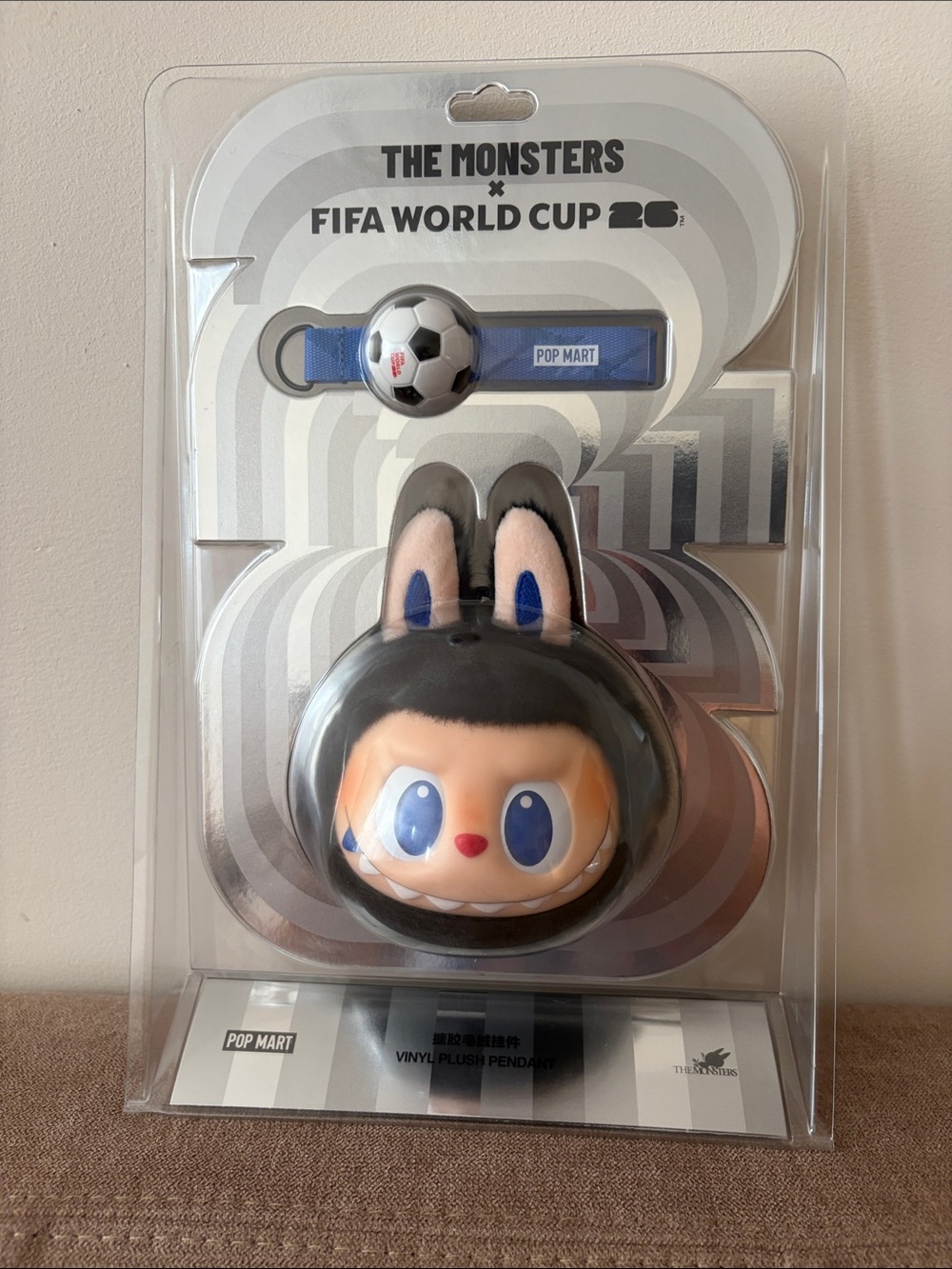 The Monsters FIFA World Cup Vinyl Plush Pendant - Blue & Black